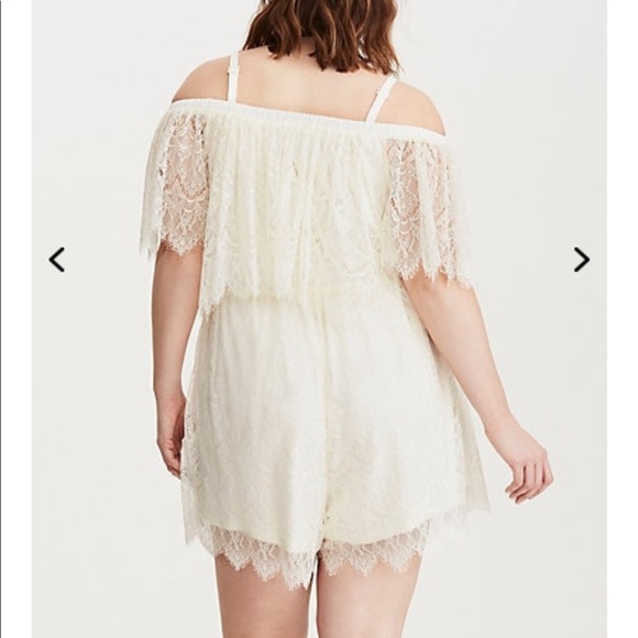 Torrid Insider Lace Cold Shoulder Romper 4x - Picture 6 of 8